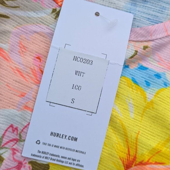 Hurley Swing Crop Tank Floral Sunset District NWT - Picture 7 of 11